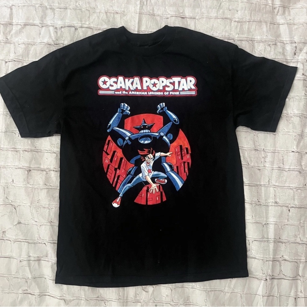 Osaka Popstar Punk Graphic T Shirt Large Black Cinder Block Band Tee